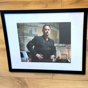 Rare Tom Hanks Da Vinci Code Autographed 11X14 Framed & Matted with COA